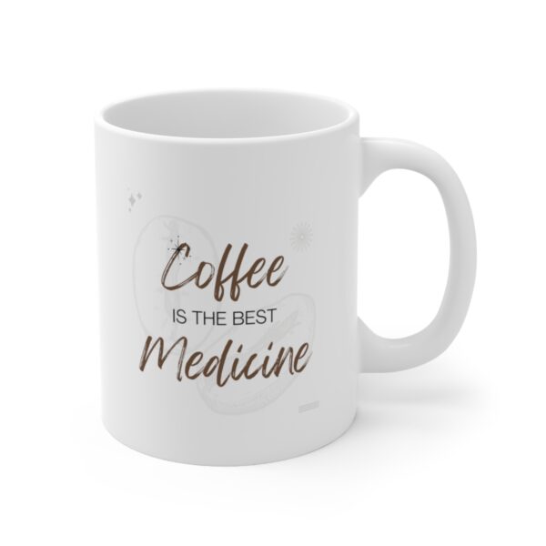 Coffee is best medicine - Life Happens Coffee Help – White Ceramic Mug Cup 11 oz Gift for Coffee Lovers