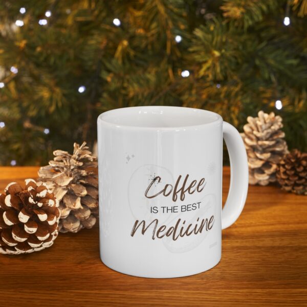 Coffee is best medicine - Life Happens Coffee Help – White Ceramic Mug Cup 11 oz Gift for Coffee Lovers - Image 9