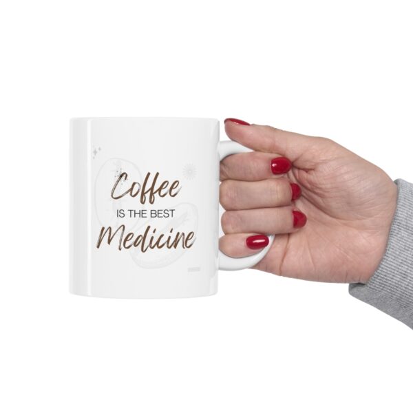 Coffee is best medicine - Life Happens Coffee Help – White Ceramic Mug Cup 11 oz Gift for Coffee Lovers - Image 12