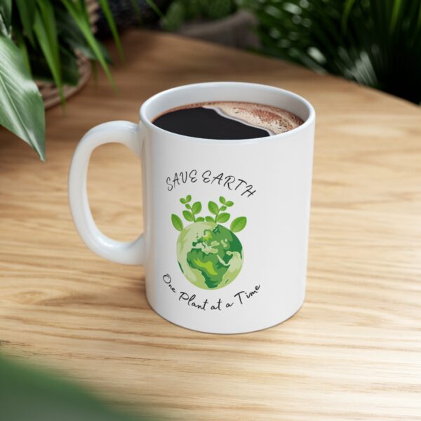 Save Earth - One Plant at a time - Dig Plant Repeat – White Ceramic Mug Cup 11 oz Gift for Gardeners Plant Lovers - Image 8