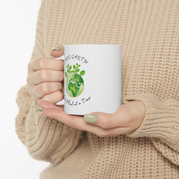 Save Earth - One Plant at a time - Dig Plant Repeat – White Ceramic Mug Cup 11 oz Gift for Gardeners Plant Lovers - Image 10