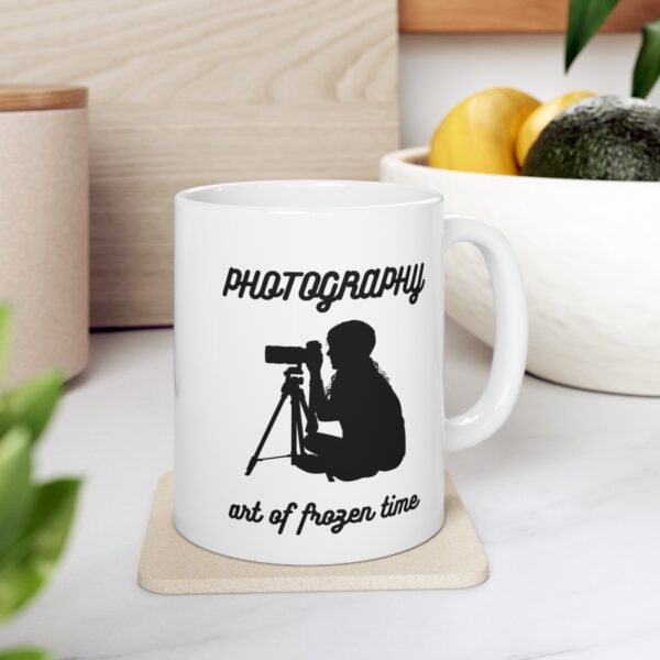 Photography - art of frozen time - shooting dreams - freezing emotions – White Ceramic Mug Cup 11 oz Gift for Photographers - Image 7