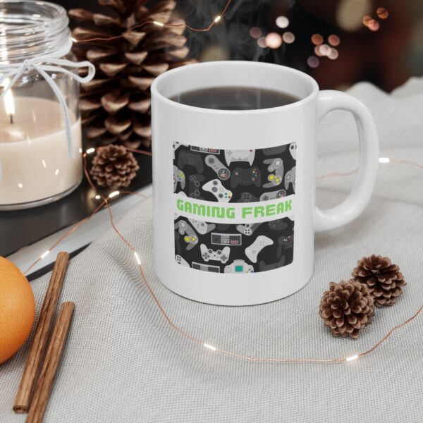 Game Addict - Gaming Freak – White Ceramic Mug Cup 11 oz Gift for Video Game Lovers - Image 4