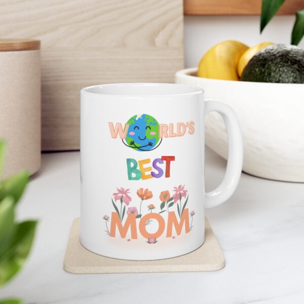 Worlds Best Mom – White Ceramic Mug Cup 11 oz for Mother – Mothers day gift - Image 7