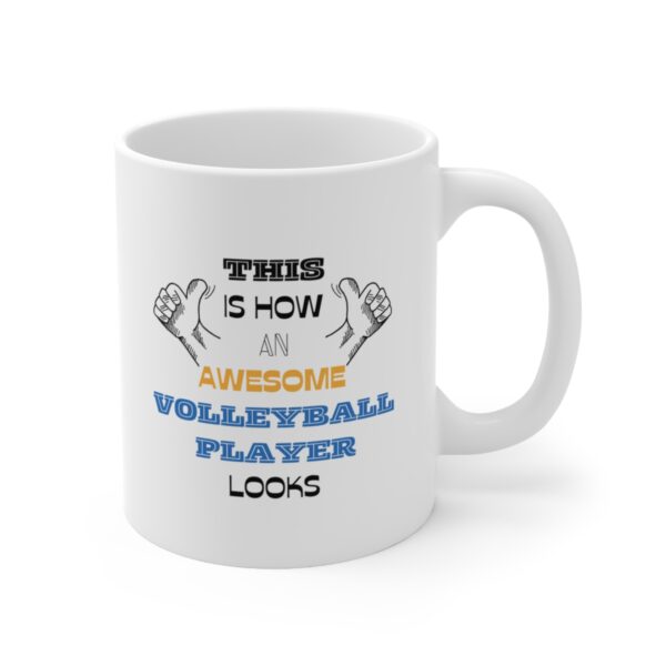 Awesome Volleyball Player – White Ceramic Mug Cup 11 oz Gift for Volleyball Player