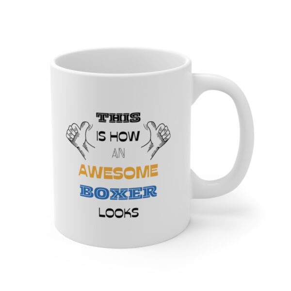 Awesome Boxer – White Ceramic Mug Cup 11 oz Gift for Boxing Player