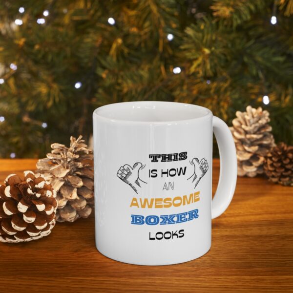 Awesome Boxer – White Ceramic Mug Cup 11 oz Gift for Boxing Player - Image 9