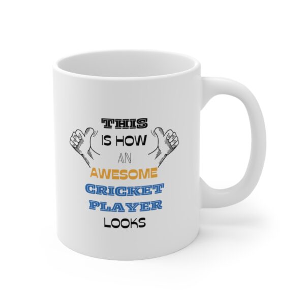 Awesome Cricket Player – White Ceramic Mug Cup 11 oz Gift for Cricketer