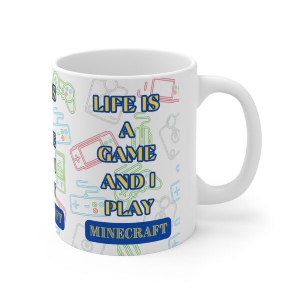 Minecraft Video Game Mug – White Ceramic Mug Cup 11 oz Gift