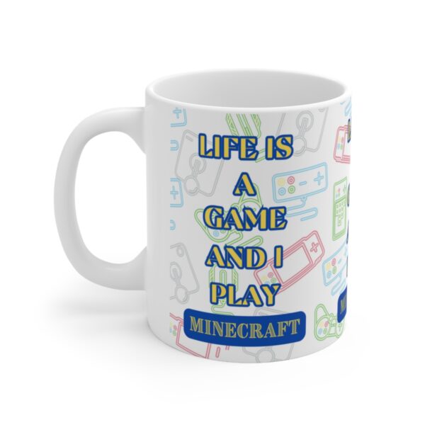 Minecraft Video Game Mug – White Ceramic Mug Cup 11 oz Gift - Image 3