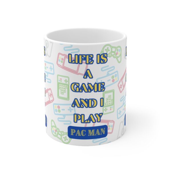 Pac Man Video Game Mug – White Ceramic Mug Cup 11 oz Gift - Image 2