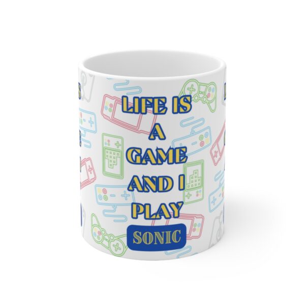 Sonic Video Mobile Game Mug – White Ceramic Mug Cup 11 oz Gift - Image 2