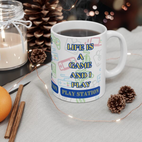 Play Station Video Game Mug – White Ceramic Mug Cup 11 oz Gift - Image 4