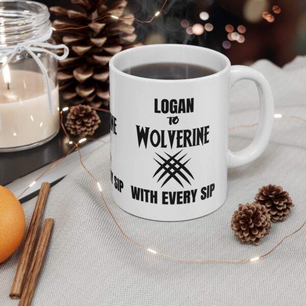 Wolverine Logan X Men Mug – White Ceramic Mug Cup 11 oz Gift - Image 4