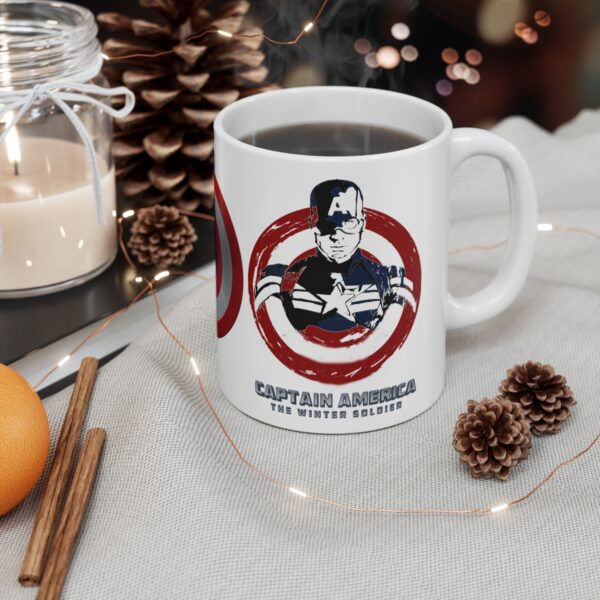 Captain America Marvel Avengers Super Hero – White Ceramic Mug Cup 11 oz Gift - Image 4