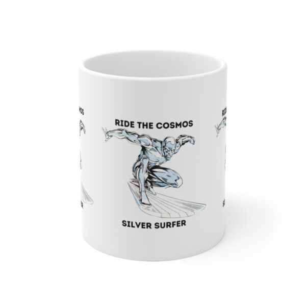 Silver Surfer Fantastic 4 Super Hero Mug – White Ceramic Mug Cup 11 oz Gift - Image 2