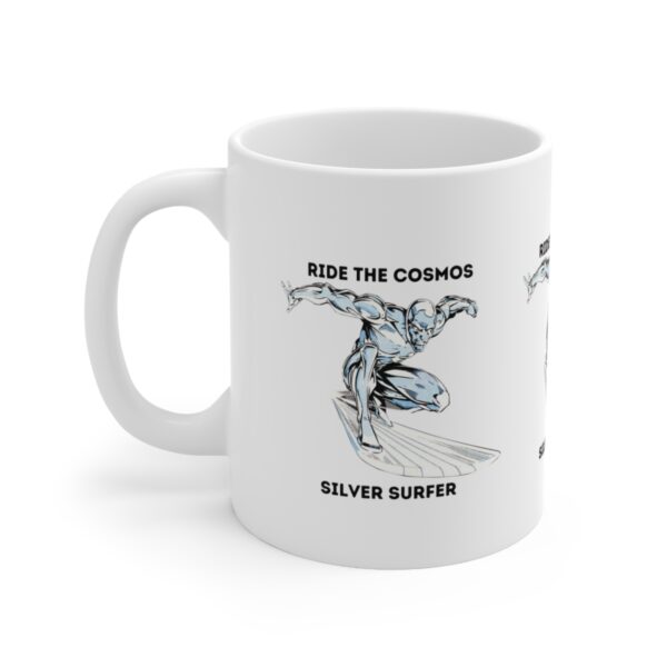 Silver Surfer Fantastic 4 Super Hero Mug – White Ceramic Mug Cup 11 oz Gift - Image 3