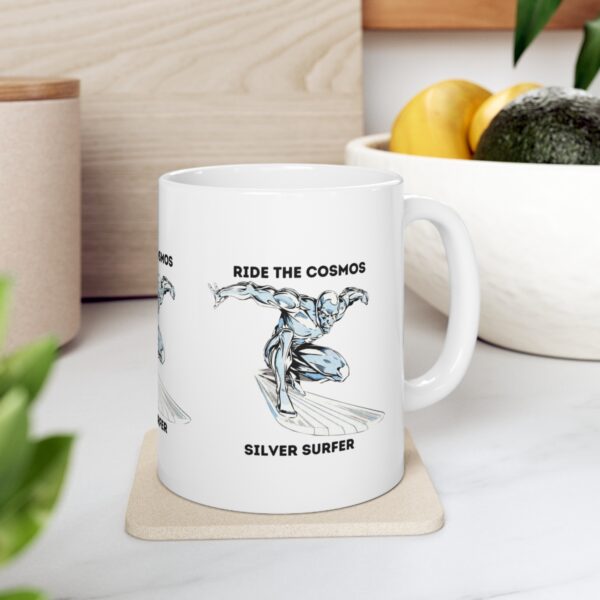 Silver Surfer Fantastic 4 Super Hero Mug – White Ceramic Mug Cup 11 oz Gift - Image 7