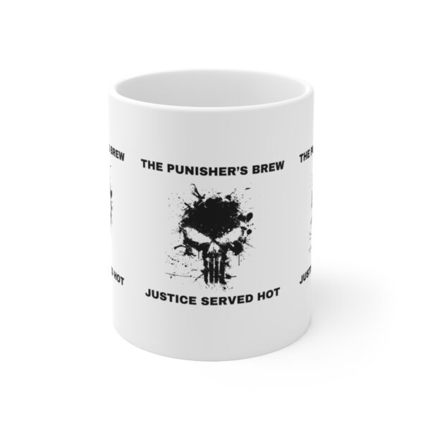 The Punisher Super Hero Mug – White Ceramic Mug Cup 11 oz Gift - Image 2