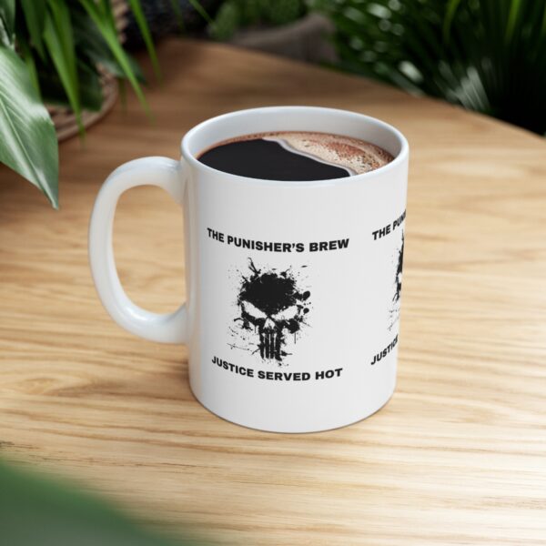 The Punisher Super Hero Mug – White Ceramic Mug Cup 11 oz Gift - Image 8