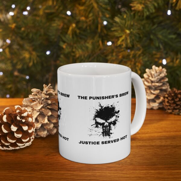 The Punisher Super Hero Mug – White Ceramic Mug Cup 11 oz Gift - Image 9