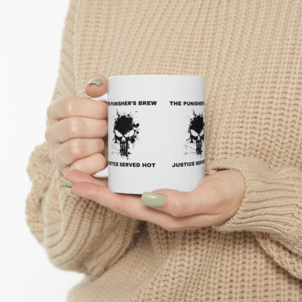 The Punisher Super Hero Mug – White Ceramic Mug Cup 11 oz Gift - Image 10