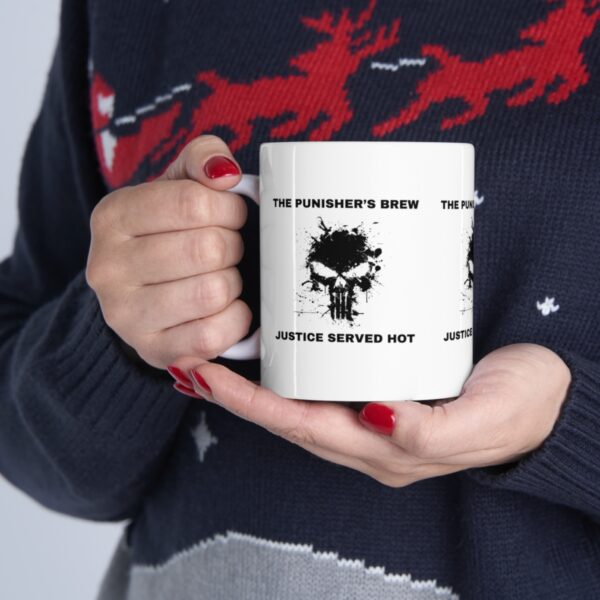 The Punisher Super Hero Mug – White Ceramic Mug Cup 11 oz Gift - Image 11