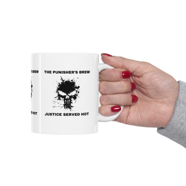 The Punisher Super Hero Mug – White Ceramic Mug Cup 11 oz Gift - Image 12