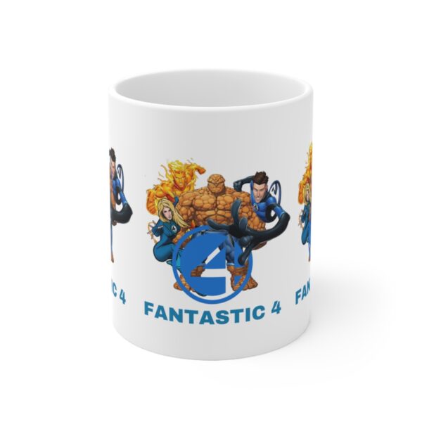 Fantastic 4 Super Hero Mug – White Ceramic Mug Cup 11 oz Gift - Image 2