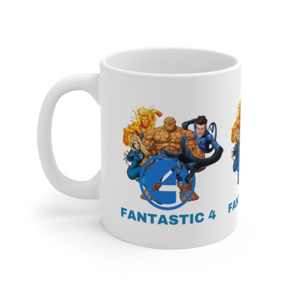 Fantastic 4 Super Hero Mug – White Ceramic Mug Cup 11 oz Gift - Image 3