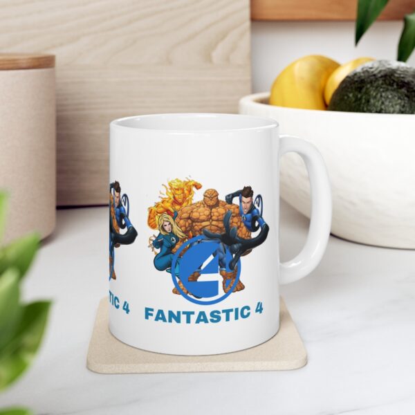 Fantastic 4 Super Hero Mug – White Ceramic Mug Cup 11 oz Gift - Image 7