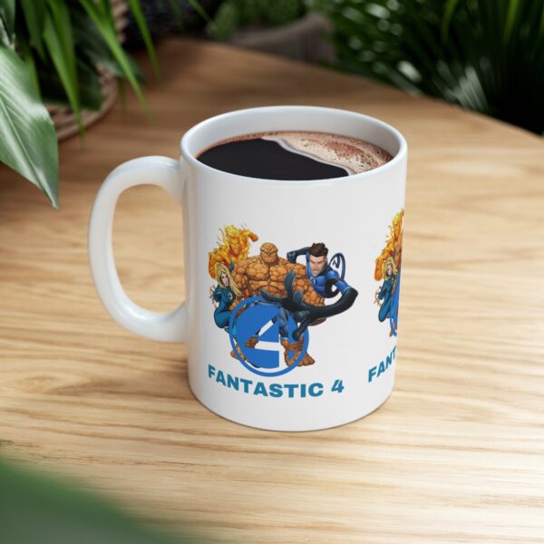 Fantastic 4 Super Hero Mug – White Ceramic Mug Cup 11 oz Gift - Image 8