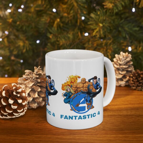 Fantastic 4 Super Hero Mug – White Ceramic Mug Cup 11 oz Gift - Image 9