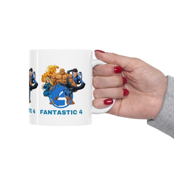 Fantastic 4 Super Hero Mug – White Ceramic Mug Cup 11 oz Gift - Image 12