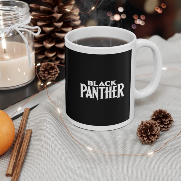 Black Panther Marvel Avengers Super Hero – White Ceramic Mug Cup 11 oz Gift - Image 4