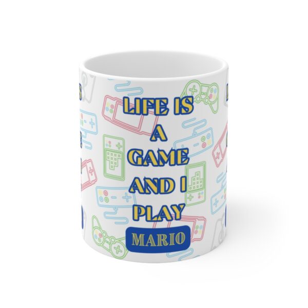 Mario Video Game Mug – White Ceramic Mug Cup 11 oz Gift - Image 2