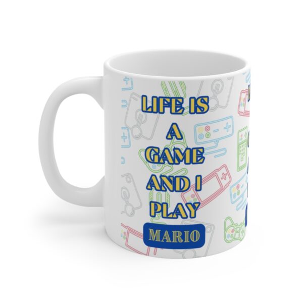 Mario Video Game Mug – White Ceramic Mug Cup 11 oz Gift - Image 3