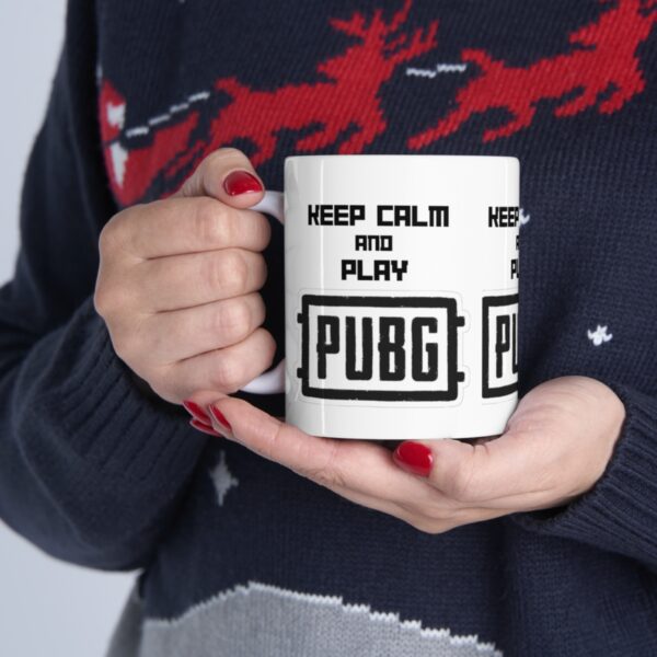 PUBG Mobile Game Mug - Keep Calm and Play PUBG – White Ceramic Mug Cup 11 oz Gift - Image 11