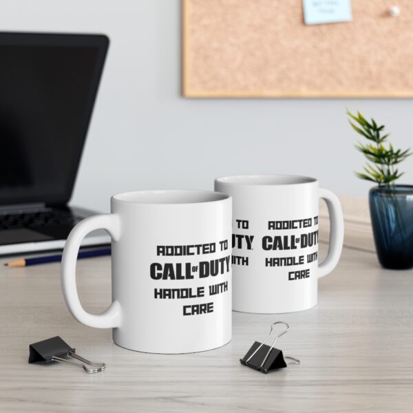 Call of Duty Mobile Game Mug - Addicted to Call of Duty – White Ceramic Mug Cup 11 oz Gift - Image 5