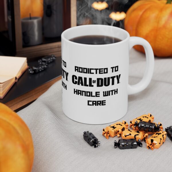 Call of Duty Mobile Game Mug - Addicted to Call of Duty – White Ceramic Mug Cup 11 oz Gift - Image 6