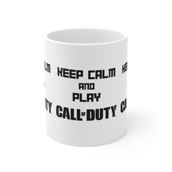 Call of Duty Mobile Game Mug - Keep Calm and Play Call of Duty – White Ceramic Mug Cup 11 oz Gift - Image 2