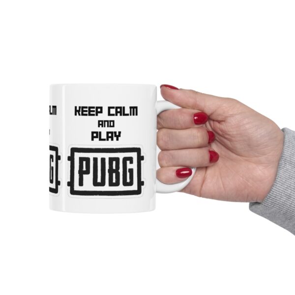 PUBG Mobile Game Mug - Keep Calm and Play PUBG – White Ceramic Mug Cup 11 oz Gift - Image 12