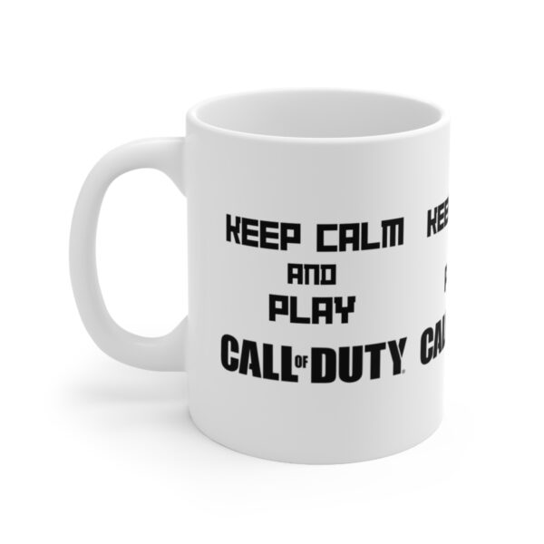 Call of Duty Mobile Game Mug - Keep Calm and Play Call of Duty – White Ceramic Mug Cup 11 oz Gift - Image 3