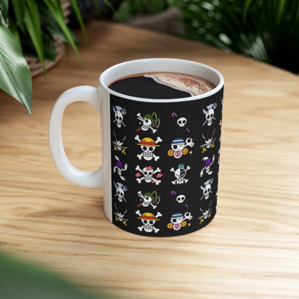 One Piece Skull Faces Mug – White Ceramic Mug Cup 11 oz Gift for One Piece Comic Pirate Fans - Image 8