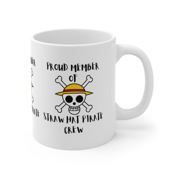 Straw Hat King of Pirate – White Ceramic Mug Cup 11 oz Gift for One Piece Pirate Fans