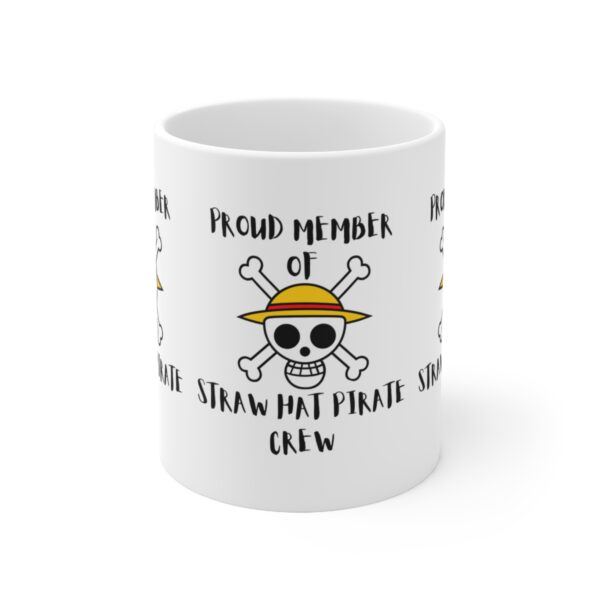 Straw Hat King of Pirate – White Ceramic Mug Cup 11 oz Gift for One Piece Pirate Fans - Image 2