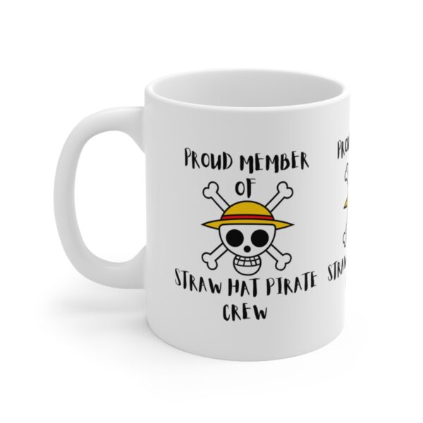 Straw Hat King of Pirate – White Ceramic Mug Cup 11 oz Gift for One Piece Pirate Fans - Image 3