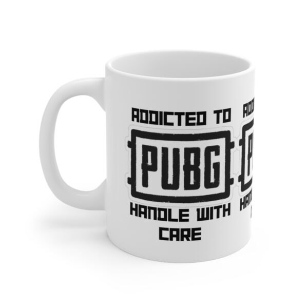 PUBG Mobile Game Mug - Addicted to PUBG – White Ceramic Mug Cup 11 oz Gift - Image 3