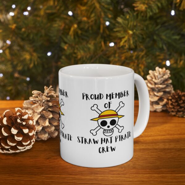 Straw Hat King of Pirate – White Ceramic Mug Cup 11 oz Gift for One Piece Pirate Fans - Image 9