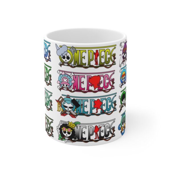 One Piece Figures Mug – White Ceramic Mug Cup 11 oz Gift for Comic Fans